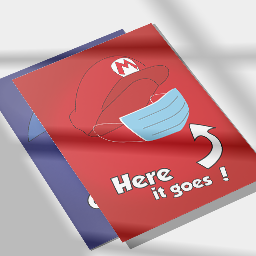 Affiche utilisant les slogans de Nintendo